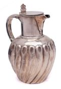 A Victorian silver hot water jug, maker William Hutton & Sons, London,