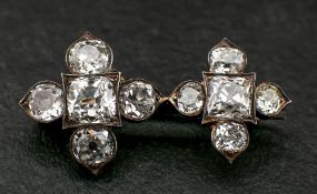 A late Victorian, 18ct gold and silver, old mine and old european cut,