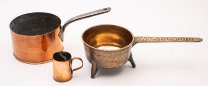 An 18th century bell metal skillet: of traditional design,