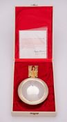 An Elizabeth silver and gilded St Pauls Cathedral commemorative bowl, maker Jocelyn Burton, London,