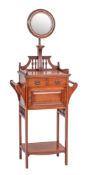 A Victorian mahogany dressing stand in Arts and Crafts taste, late 19th century,