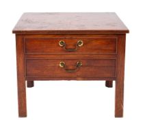 A Victorian mahogany and marble topped pot cupboard, mid 19th century,: of truncated columnar form,