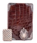 A mixed lot of silverwares, various makers and dates: includes a leather and silver mounted purse,