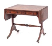 A Regency mahogany and crossbanded sofa table, possibly Scottish, circa 1815,