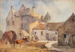 John Absolon [1815-1893]- Fortified buildings, Castle Howard,:- signed bottom left, watercolour,