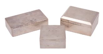 A Victorian silver box, maker William Summers, London, 1882: of rectangular outline,