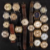 A selection of gentlemens wristwatches: to include Timex x9, Smiths x5, Roamer x6.