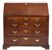 A George III mahogany bureau, circa 1770,