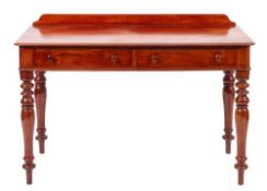 A mahogany side or dressing table, second quarter 19th century,