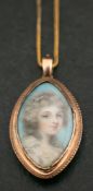 Circle of Andrew Plimer (1763-1837), Miniature portrait of Mrs Page,: on ivory, dated 15th Nov.