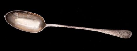 A Victorian silver Hanoverian pattern basting spoon, maker Carrington & Co, London,
