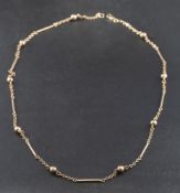 A 9ct gold, ball chain and belcher-link necklace,: with hallmarks for Birmingham, 1996, length ca.
