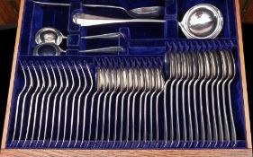 *WITHDRAWN A George V silver Hanoverian pattern part flatware service,