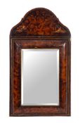 A painted and lacquered wood framed rectangular wall mirror, in Queen Anne style,