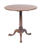 A George II mahogany tripod table, mid 18th century,