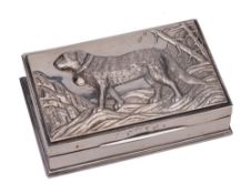 An early 20th Century Chinese sterling silver box, maker Sin Yong Kwong Hah,