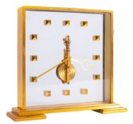 Jaeger-LeCoultre a skeletonised mantel clock: the eight-day duration in-line skeletonised jewelled