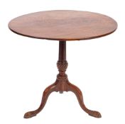 A George III mahogany circular occasional or supper table, circa 1770,