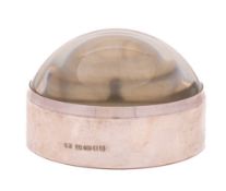 An Elizabeth II silver mounted desk top magnifying glass, maker Practical Silverware, London,