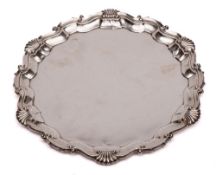 An Edward VII silver salver, maker Thomas Bradbury & Sons Ltd, Sheffield,