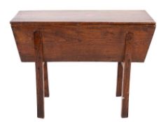 A George III elm and beech dough bin, basically late 18th /early 19th century,