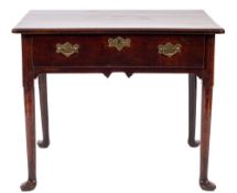A George II oak lowboy, circa 1740,