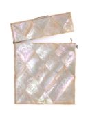 A Victorian mother-of-pearl visiting card case: of rectangular outline with panelled decoration, 10.