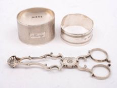 A pair of George III silver sugar nips, maker James Sutton & James Bult, London,