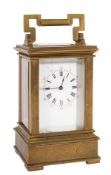 Drocourt, Paris a miniature Anglaise carriage clock: the eight-day duration,