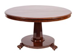 A mahogany breakfast table in George IV style,