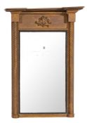 A George IV giltwood and composition framed pier mirror, circa 1825,