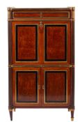 A fine Directoire mahogany and amarillo secrétaire à abattant, late 18th century,