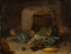 W Browne [19th Century]- Stormy Weather, Coast of Brittany,