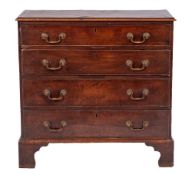 A George III mahogany and crossbanded chest of drawers, circa 1765,
