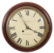 Harris, London, a small Victorian wall clock: the eight-day duration,
