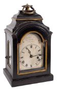 Grimalde & Johnson, Strand, London, a small ebonised bracket clock: the eight-day duration,