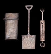 A mixed lot of silver: includes silver cigarette holder, maker Sampson Mordan & Co, London, 1896,