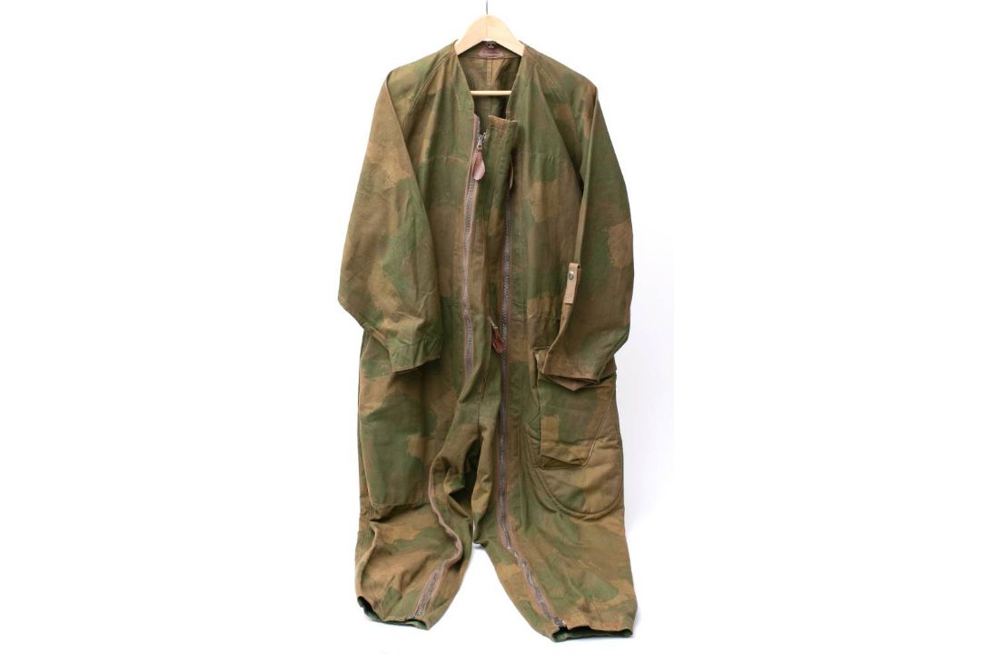 A rare WWII Special Operation Executive SOE Agents 'Striptease Suit' Jumpsuit: the hand screened - Image 1 of 9
