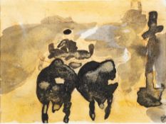 * Arthur Giardelli [1911-1999] & Bim Giardelli [1926-2011]- A group of eight watercolour and mixed