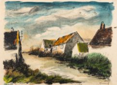 * Maurice de Vlaminck [1876-1958]- La Route du Village,:- lithograph,