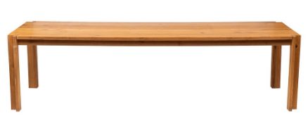 Jeppe Utzon Table #1, a contemporary oak dining table,: the rectangular top with re-entrant corners,