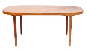 An oak extending dining table by Danish Randers Mobelfabrik, circa 1960s,