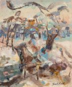 * Basil Nubel [1923-1981]- Black Road,:- signed bottom right,