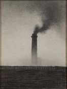 * Trevor Grimshaw [1947-2001]- Factory Chimney,:- signed bottom right graphite drawing on paper 10.