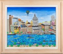 * George Allen [Contemporary]- St Paul's,:- signed bottom right oil on board, 49 x 59cm.