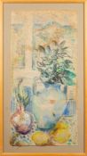 * Gudrun Kneer-Zeller [1902-1992]- Still life; cup, jug, vase and flowers,:- signed with initials,