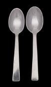 A pair of Elizabeth II silver rat tail -spoons, maker William A Phipps, London,