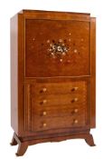 Jules Leleu for Maison Leleu, a rosewood parquetry,