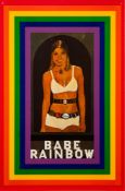 Dodo Designs after Peter Blake- Babe Rainbow,:- colour printed onto tin 66 x 43cm.