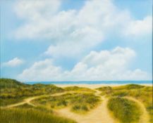 * Annabel Greehalgh [Contemporary]- Paths from The Sand Dunes; View across a Bay,:- two,